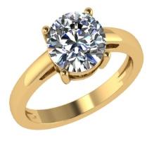 CERTIFIED 0.5 CTW I/VVS1 ROUND (LAB GROWN Certified DIAMOND SOLITAIRE RING ) IN 14K YELLOW GOLD