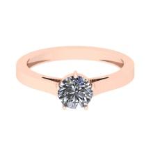 CERTIFIED 0.9 CTW F/VS1 ROUND (LAB GROWN Certified DIAMOND SOLITAIRE RING ) IN 14K YELLOW GOLD