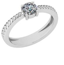 CERTIFIED 1.5 CTW D/SI1 ROUND (LAB GROWN Certified DIAMOND SOLITAIRE RING ) IN 14K YELLOW GOLD