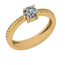 CERTIFIED 2.02 CTW D/SI1 ROUND (LAB GROWN Certified DIAMOND SOLITAIRE RING ) IN 14K YELLOW GOLD