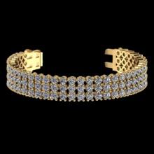5.13 Ctw VS/SI1 Diamond 14K Yellow Gold 3 Row Bracelet (ALL DIAMOND ARE LAB GROWN)