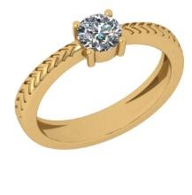 CERTIFIED 1.07 CTW D/VS2 ROUND (LAB GROWN Certified DIAMOND SOLITAIRE RING ) IN 14K YELLOW GOLD