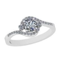 1.00 Ctw VS/SI1 Diamond Style 14K White Gold Engagement Ring ALL DIAMOND ARE LAB GROWN