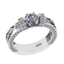 1.94 Ctw SI2/I1 Diamond 14K White Gold Engagement Halo Ring(ALL DIAMOND ARE LAB GROWN)
