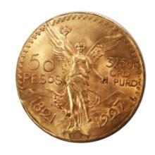 Mexico 50 Pesos Gold 1927 UNC