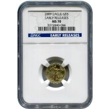Certified American $5 Gold Eagle 2009 MS70 NGC Early Release
