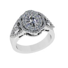 1.73 Ctw VS/SI1 Diamond 14K White Gold Engagement Ring