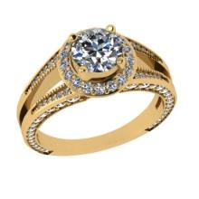 1.50 Ctw VS/SI1 Diamond 14K Yellow Gold Engagement Ring (ALL DIAMOND ARE LAB GROWN )