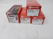 4-250 ct box Hornady 22 cal 40gr V-Max