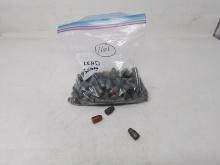 161 count cast lead bullets (unknown caliber)