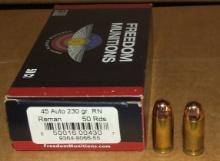 50 Rounds Freedom Arms .45 ACP