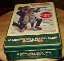 Remington Collectors Tin, Ammo & Cards