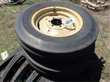 (2) 7.50 x 18 Front Tractor Tires on 6-Lug Rims