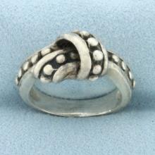 Vintage Knot Ring In Sterling Silver