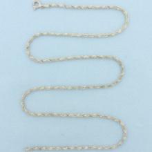 Designer Twisting Link Chain Necklace In Sterling Silver