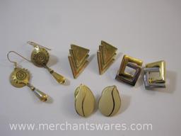 Assorted Gold Tone Pierced Earrings