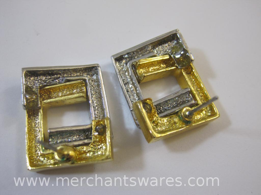 Assorted Gold Tone Pierced Earrings