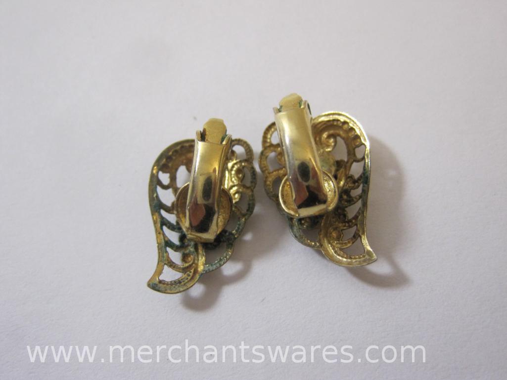 Vintage Clip On Earrings Including Monet and More