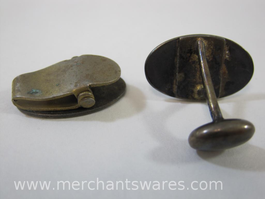 Assorted Vintage Enameled Cufflinks, See Pictures
