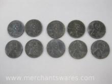 Ten 1943 US Steel Pennies, 1 oz