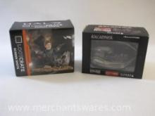 Two LootCrate Toys including Halo Icons Screen Shots ODST Buck Figure and Battlestar Galactica Cylon