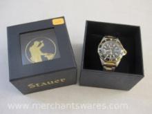 New Stauer Men's Watch in Branded Box, 11 oz
