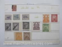 Russia Postage Stamps includes 1918-20 South Russia Kuban Civil War, 1922 Russia Scott #B34-B36,