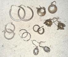 Sterling Silver Lot of Earrings 26.86 Grams