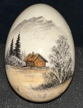 Hand Painted Egg from Alaska- Signed