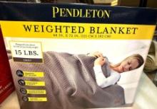 NIB Pendleton 15lb Weighted Blanket 48" x 72" Gray