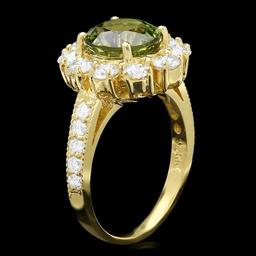 14k Gold 3.00ct Tourmaline 1.60ct Diamond Ring