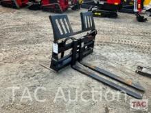 New AGT 48in Hydraulic Positioning Fork Skid Steer Attachment...