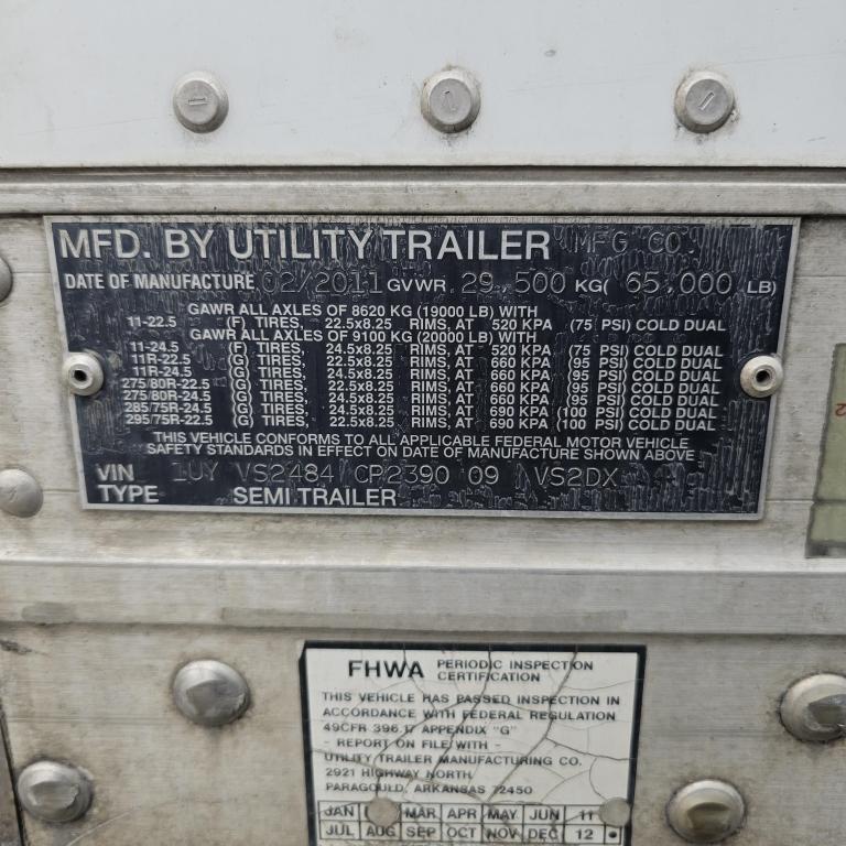 2011 Utility Dry Van trailer