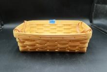 Longaberger Basket With Leather Handles