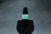2 Sterling Silver Rings with Turquoise