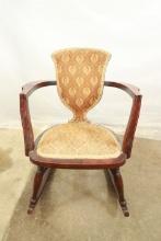 Antique Rocker with Banded Arms