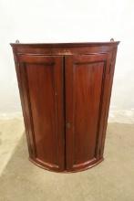 Antique Curved Corner Wall Cabinet