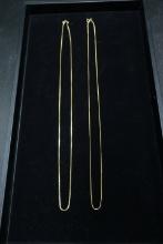 2 Gold Over Sterling Silver Necklaces
