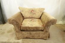 Olive & Floral Oversized Chair