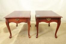 Queen Anne Style Pair of End Tables