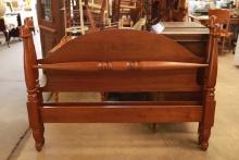E.A. Clore Walnut Queen Size Acorn Bed with Rails