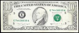 1988A $10 Federal Reserve Note Richmond Insufficient Inking Error