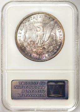 1887 $1 Morgan Silver Dollar Coin NGC MS65 Nice Toning