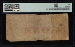 1860s $1 Hanover Bank New York, NY Obsolete Note NY1650G2c PMG Very Good 10
