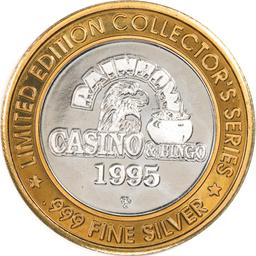 .999 Fine Silver Rainbow Casino & Bingo $10 Limited Edition Gaming Token