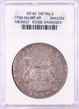 1768-Mo Mexico 8 Reales Pillar Silver Coin ANACS EF40 Details