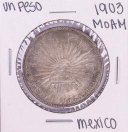 1903 Mo AM Mexico Un Peso Silver Coin