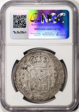 1810MO HJ Mexico 8 Reales Silver Coin NGC VG Details Chopmarked