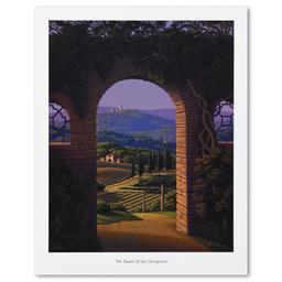 Jim Buckels "The Towers Of San Gimignano" Print Lithograph On Paper