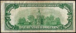 1929 $100 Federal Reserve Bank Note Richmond Virginia